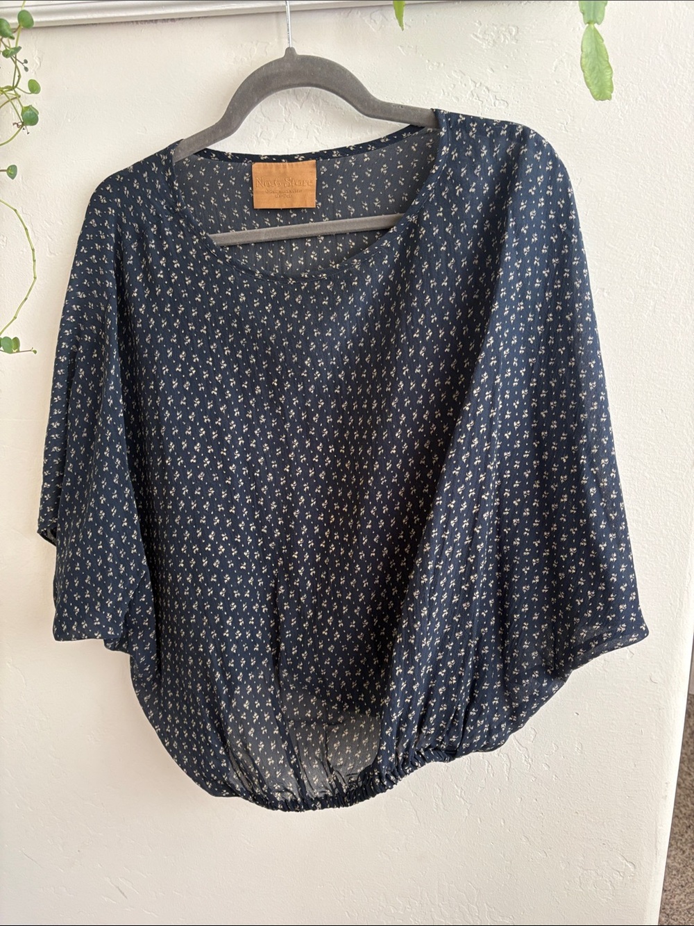 No. 6 Floral Dolman Blouse with Elastic Hem